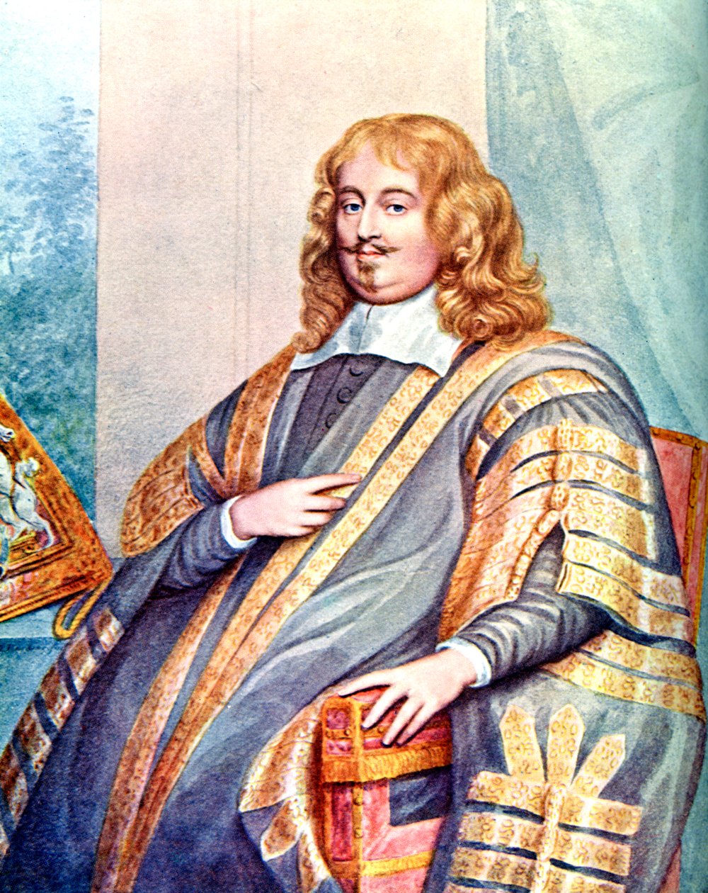 Edward Hyde, Clarendonin ensimmäinen jaarli, 1600-luvun englantilainen valtiomies ja historioitsija, v. 1905. tekijältä George Perfect Harding