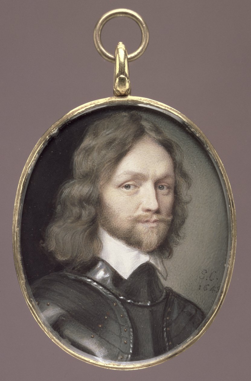 Kenraali Henry Ireton (1611-51) Irlannin parlamentaarinen kenraali ja lordivaramies (wc vellum kortilla) tekijältä George Perfect Harding