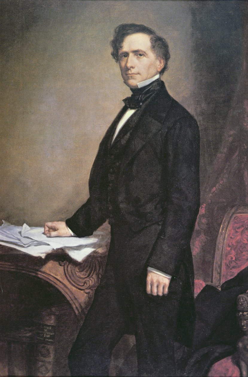 Franklin Pierce (1804-69) (värinen lito) tekijältä George Peter Alexander (after) Healy