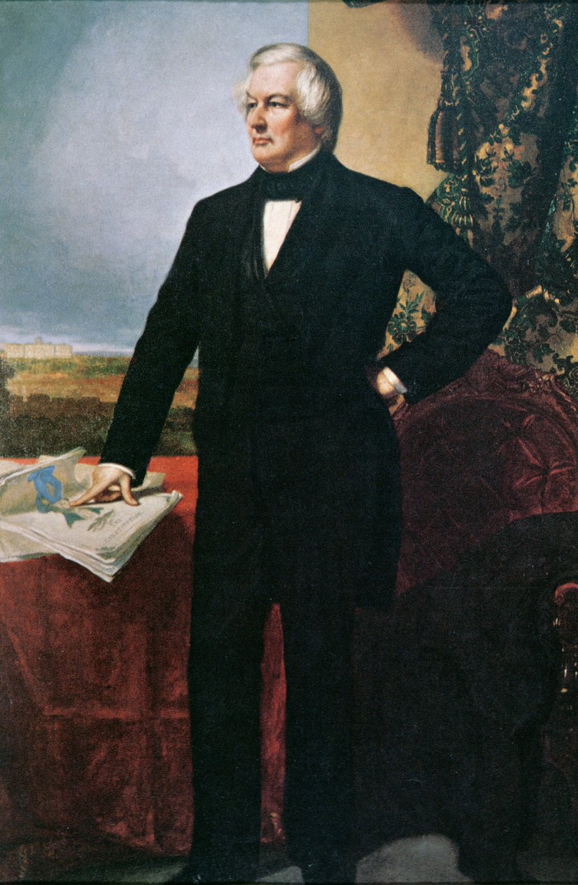 Millard Fillmore (1800-74) (väri litho) tekijältä George Peter Alexander (after) Healy
