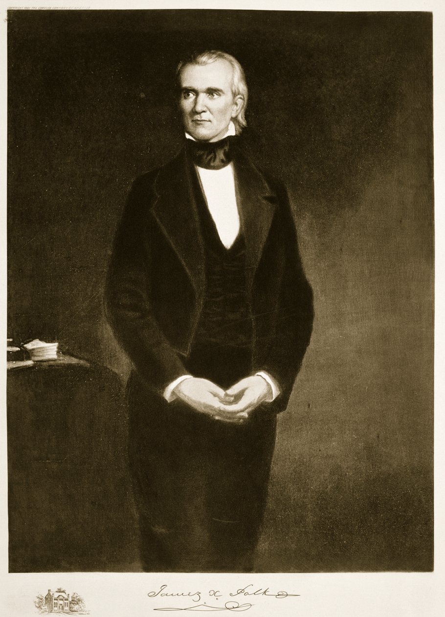 James K. Polk (1795-1849), Amerikan yhdysvaltojen 11. presidentti, pub. 1901 (syväpaino) tekijältä George Peter Alexander Healy