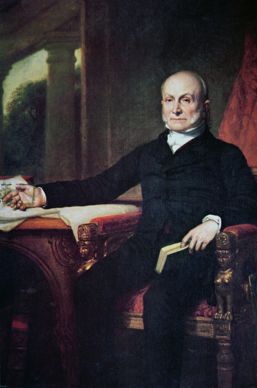 John Quincy Adams (1767-1848) (väri litho) tekijältä George Peter Alexander Healy