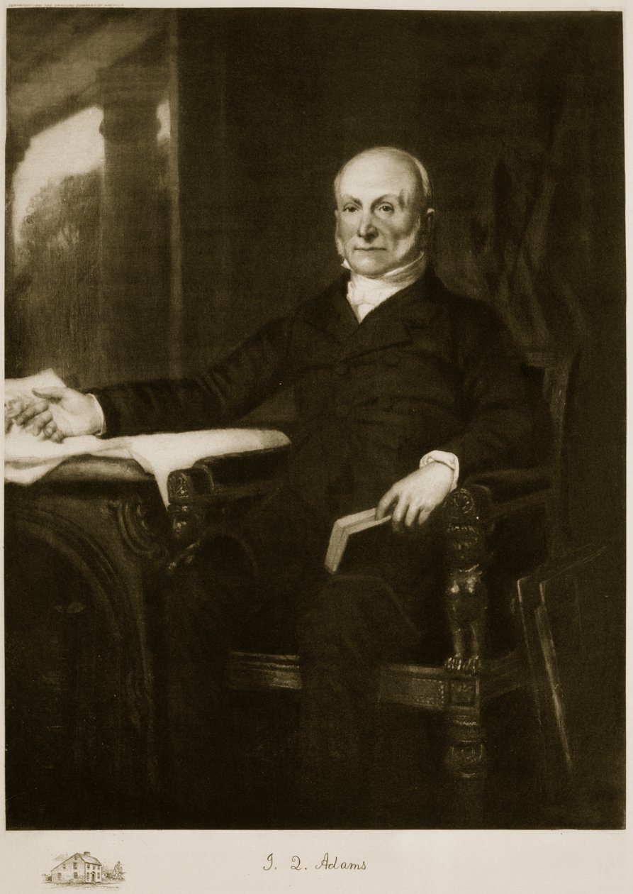 John Quincy Adams, Amerikan yhdysvaltojen kuudes presidentti, pub. 1901 (syväpaino) (katso myös 102587) tekijältä George Peter Alexander Healy