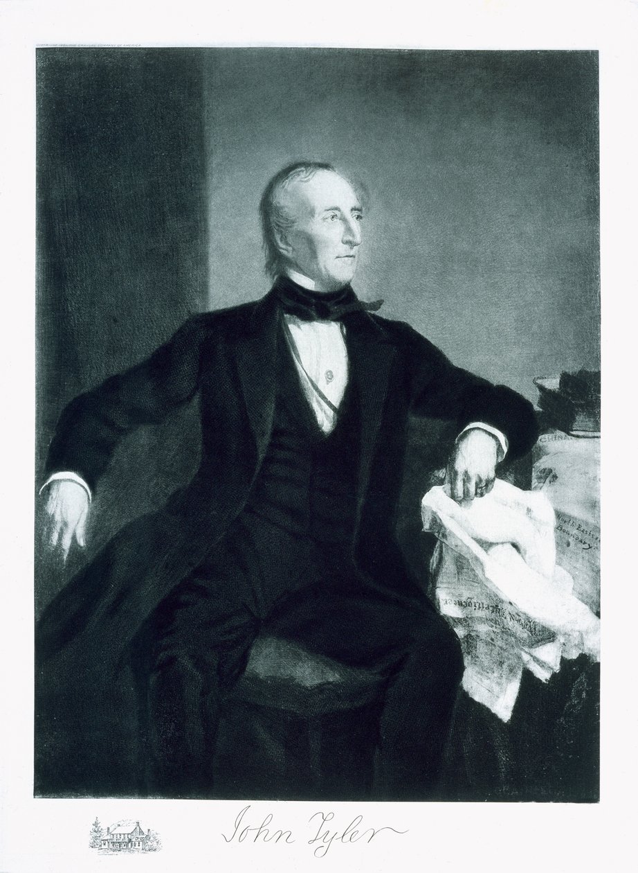 John Tyler, Amerikan yhdysvaltojen 10. presidentti, pub. 1901 (syväpaino) (katso myös 102588) tekijältä George Peter Alexander Healy