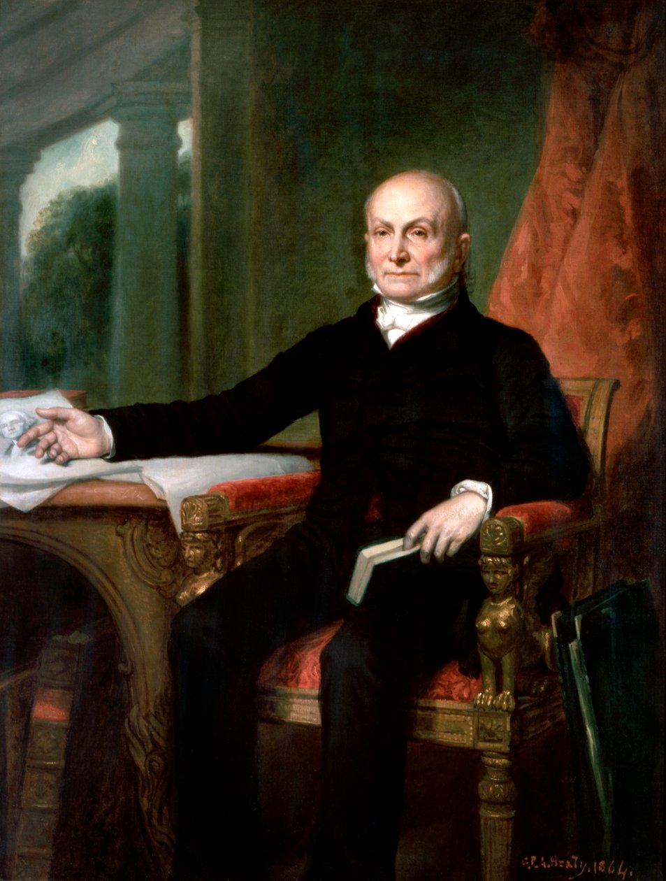 Presidentti John Quincy Adamsin virallinen muotokuva George P.A. Healy tekijältä George Peter Alexander Healy