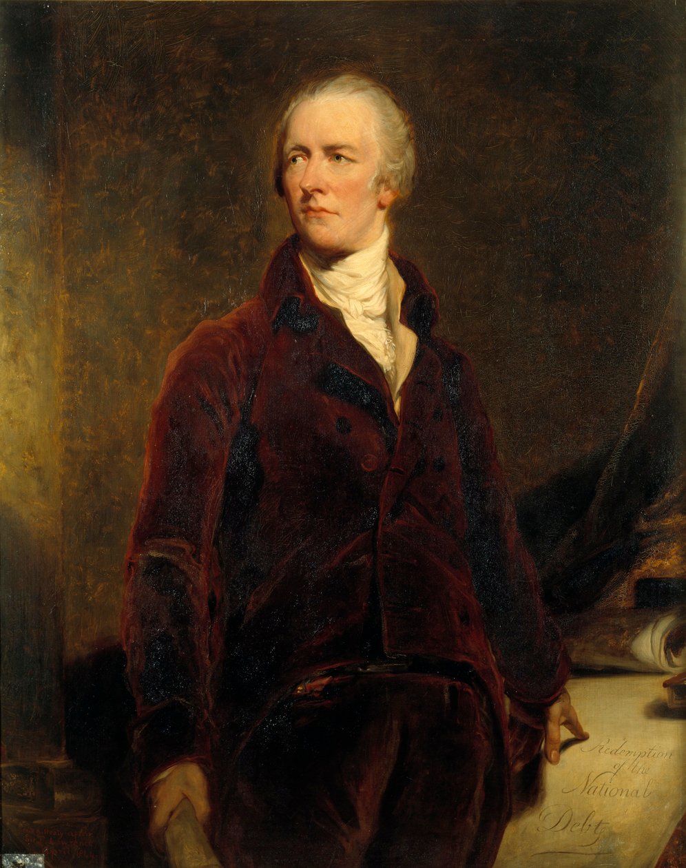 William Pittin (1759-1806) muotokuva Ison-Britannian valtiovarainministerin Georges Healyn (1808-1894) maalaus 1800-luvun su. 1,27 x 1,02 m, Sir Thomas Lawrencen (1796-1830) mukaan tekijältä George Peter Alexander Healy
