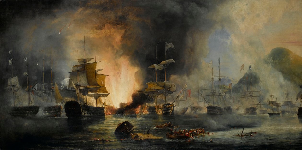 Navarinon taistelu, 20. lokakuuta 1827 tekijältä George Philip Reinagle