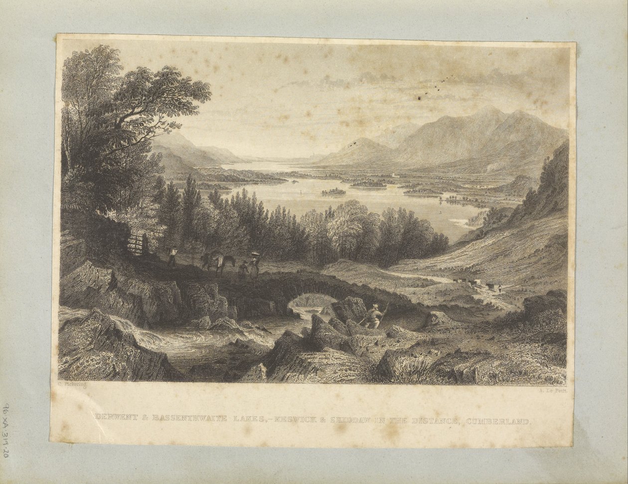 Derwent & Bassenthwaite Lakes, - Keswick & Skiddaw in the Distance, Cumberland. tekijältä George Pickering