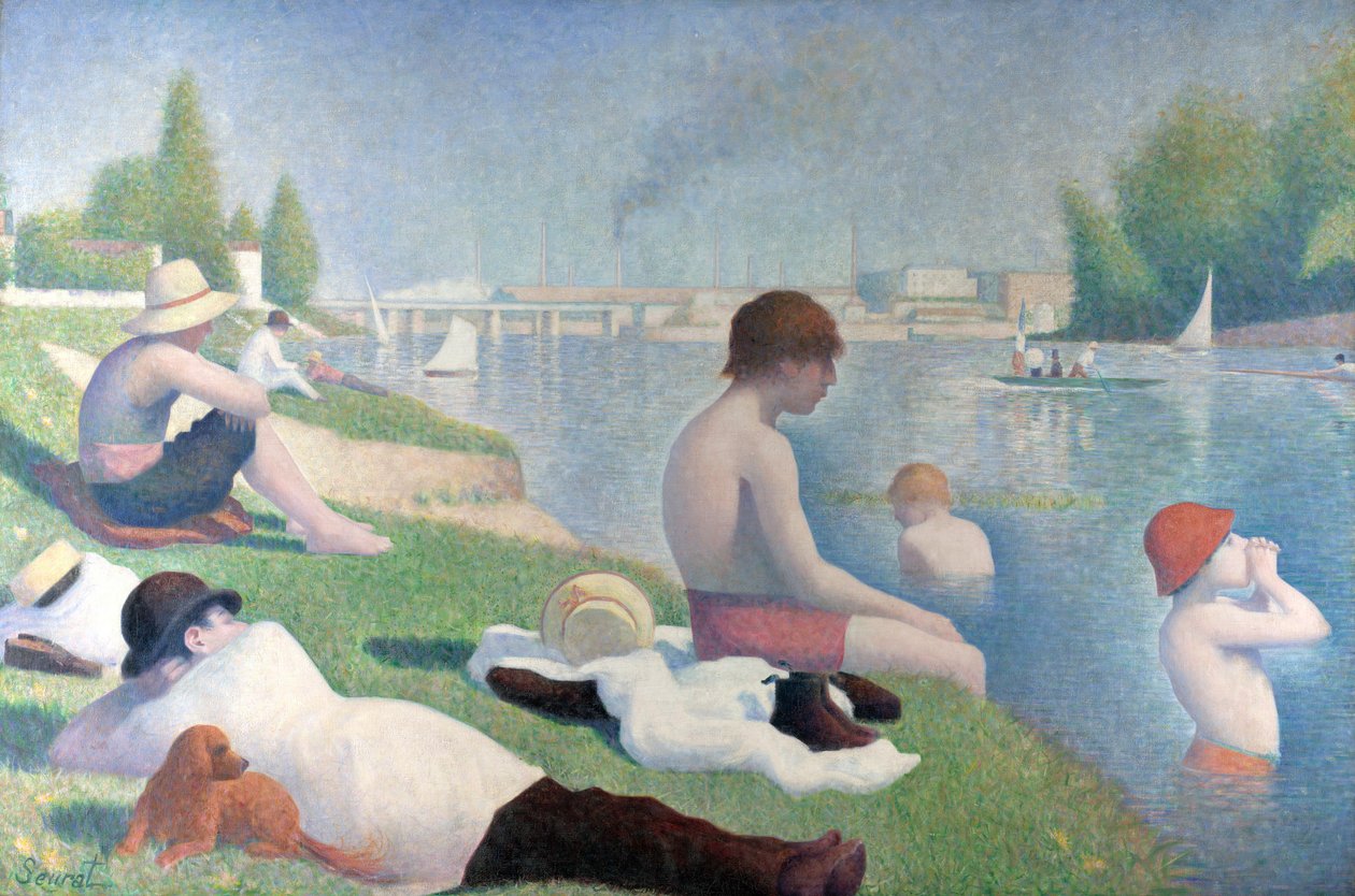 Kylpylät Asnièresissä Uimarit Asnièresissa, 1884 tekijältä George Pierre Seurat