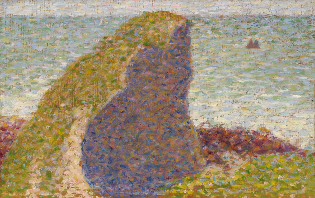 Le Bec du Hoc, Grandcamp Study, 1885 tekijältä George Pierre Seurat