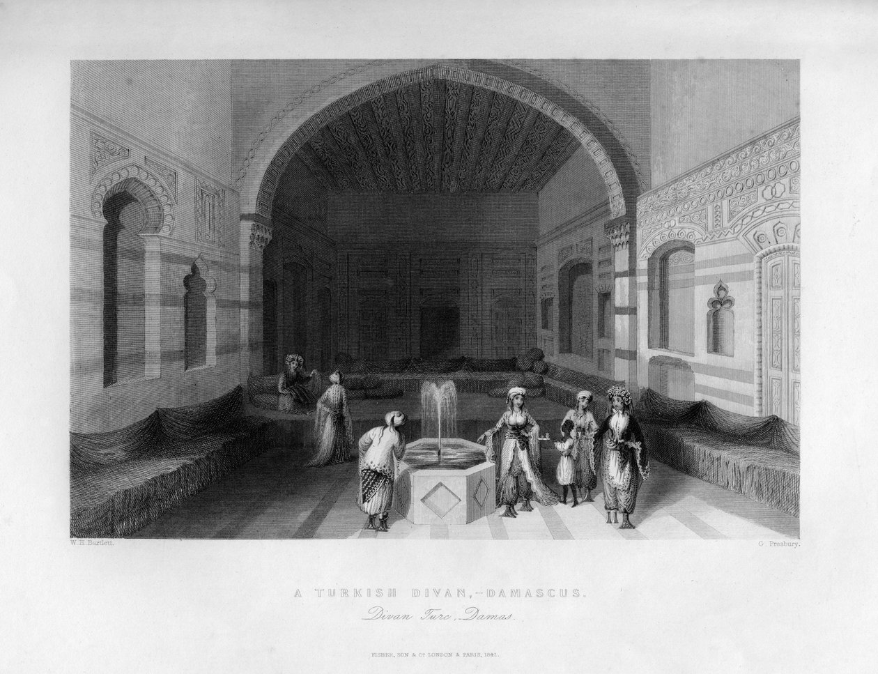 Turkkilainen divaani, Damaskos, Syyria, 1841. tekijältä George Presbury