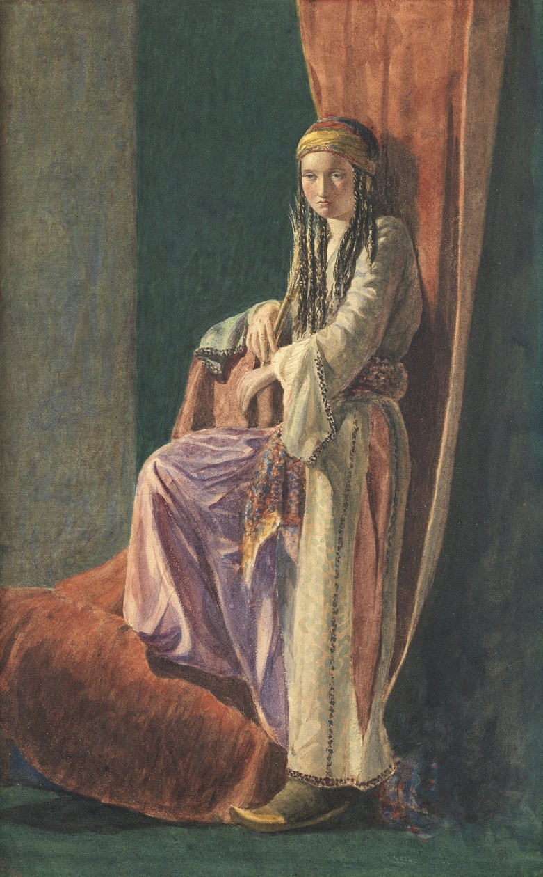 Turkkilainen tyttö, 1853 (wc vartalovärillä paperilla) tekijältä George Price Boyce
