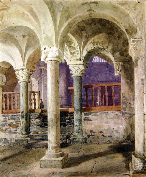 St. Nicolas Giornicon krypta, Ticinon kantoni, Sveitsi tekijältä George Price Boyce
