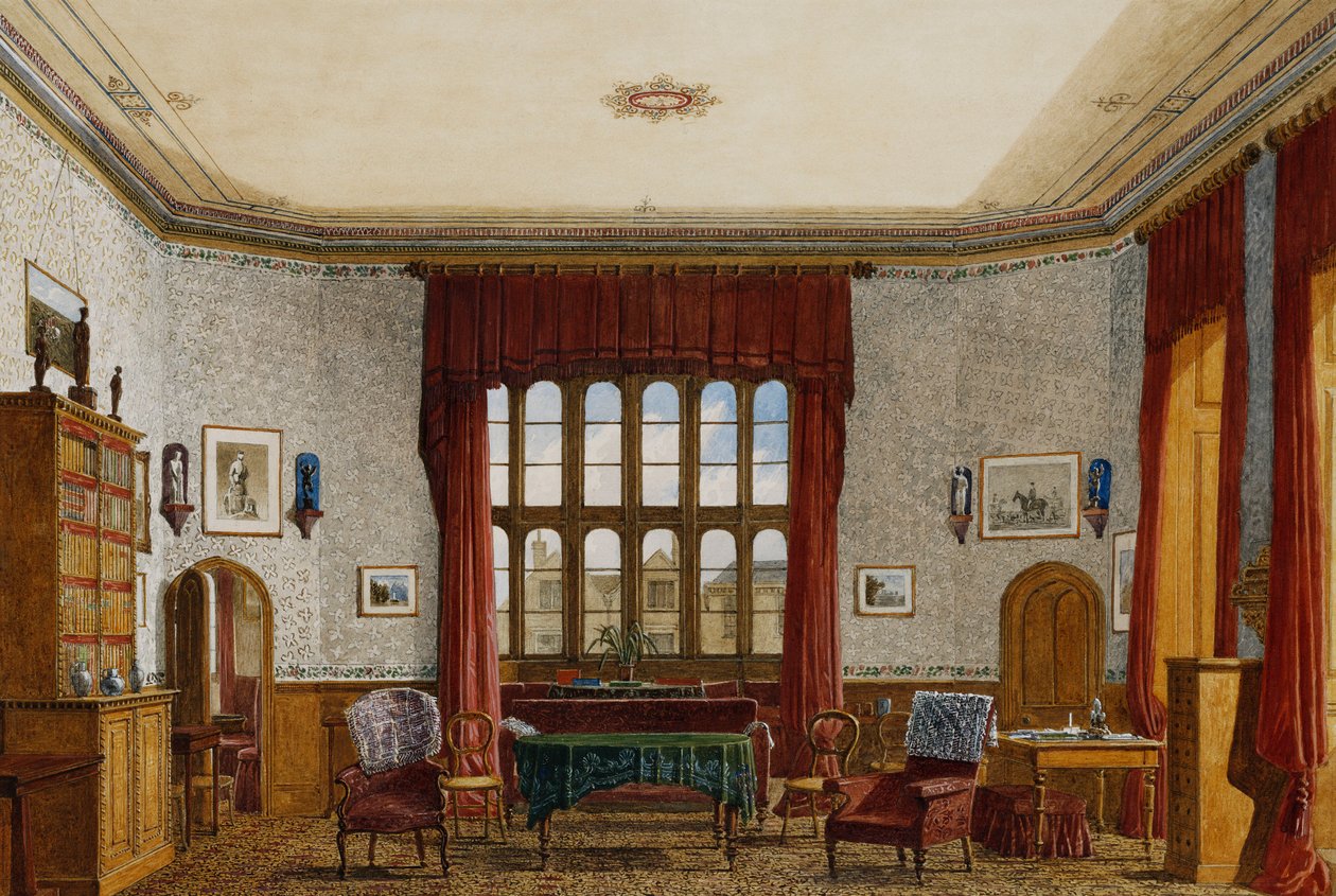 Huoneen sisustus, Christ Church, Oxford, tekijältä George Pyne