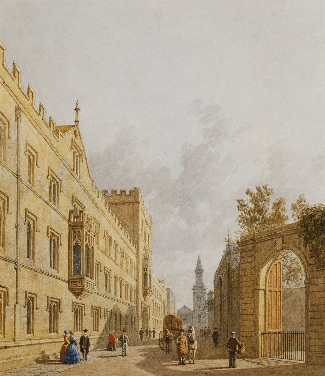 Exeter College, Oxford, 1848 tekijältä George Pyne
