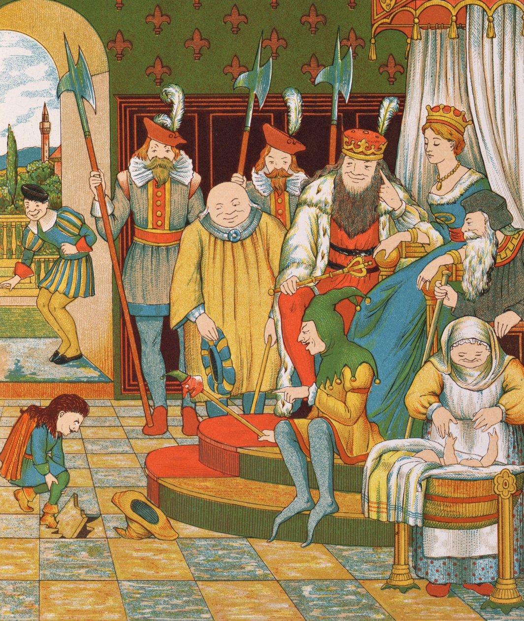 Rumpelstiltskin saapuu hakemaan palkkioksi prinsessan esikoisen, 1882 tekijältä George R. Halkett