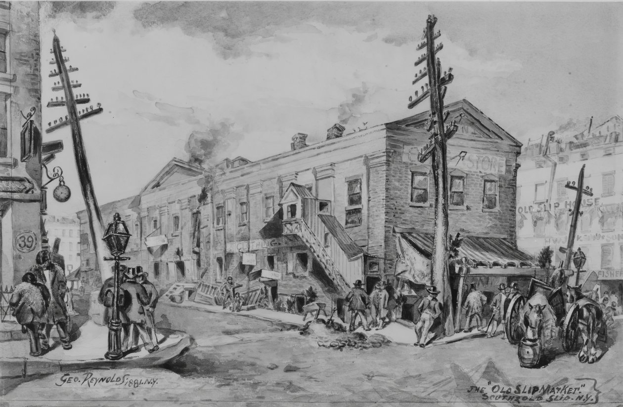 Old Slip Market, 1881. tekijältä George Reynolds
