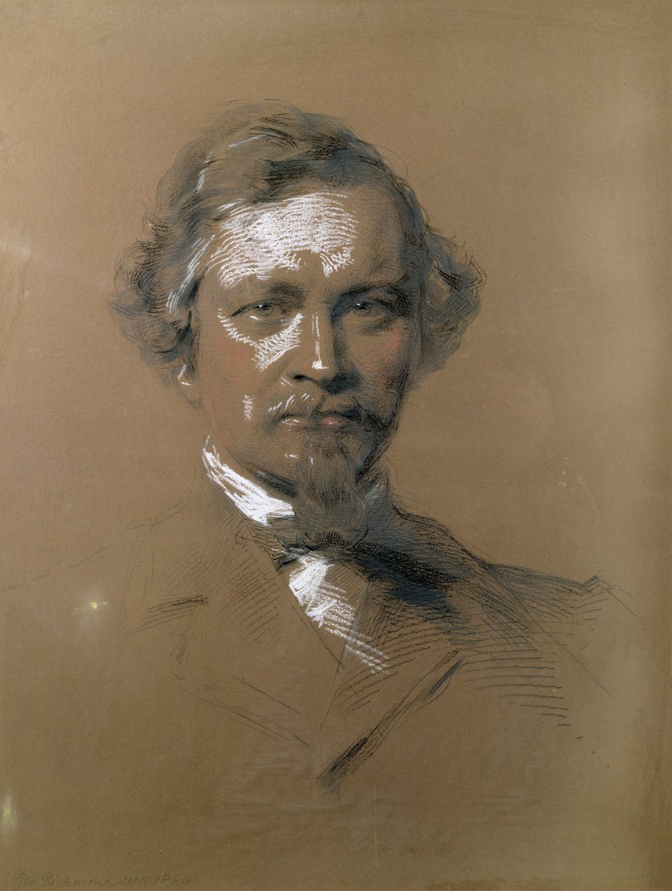August Wilhelm Hofmann (1818-92) saksalainen kemisti, 1864 (kynä paperilla) tekijältä George Richmond