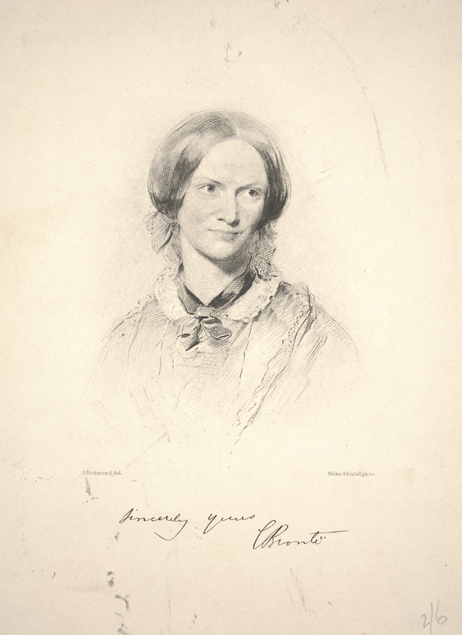 Charlotte Brontë, kaiverrus Walker & Boutall tekijältä George Richmond