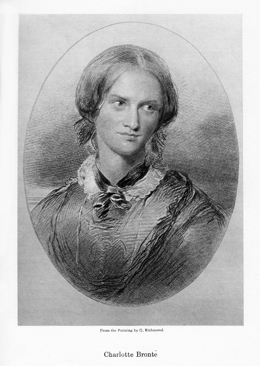 Charlotte Bronte, englantilainen kirjailija, 1850. tekijältä George Richmond