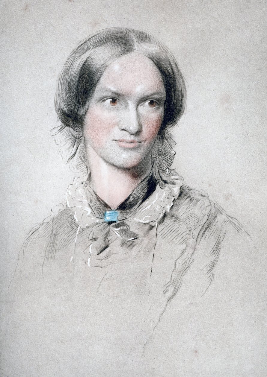 Charlotte Bronte, englantilainen kirjailija, 1850. tekijältä George Richmond