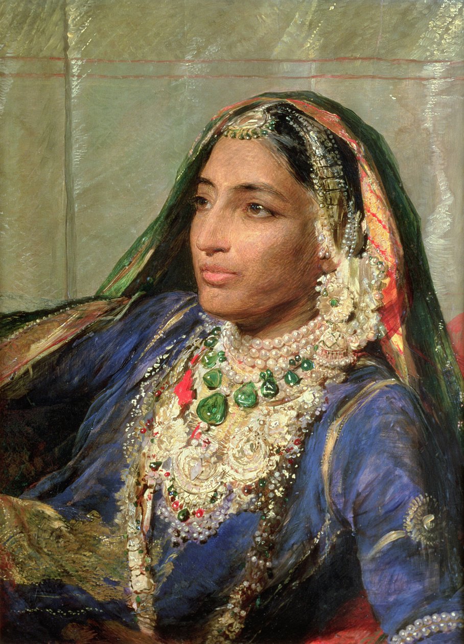 Muotokuva Rani Jindan Singhistä, In An Indian Sari tekijältä George Richmond