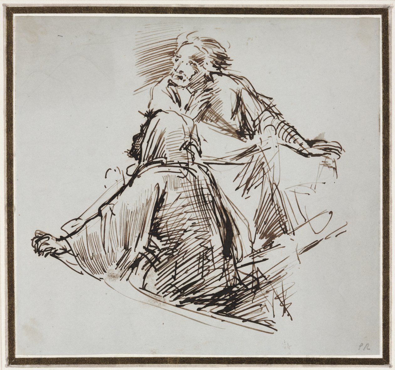 Kaksi mieshahmoa, n. 1829. tekijältä George Richmond