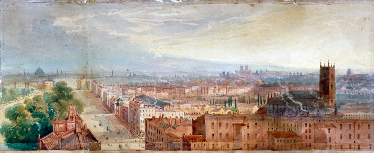 Ilmakuva Knightsbridgestä, Lontoosta, c1845 tekijältä George Robert Vawser