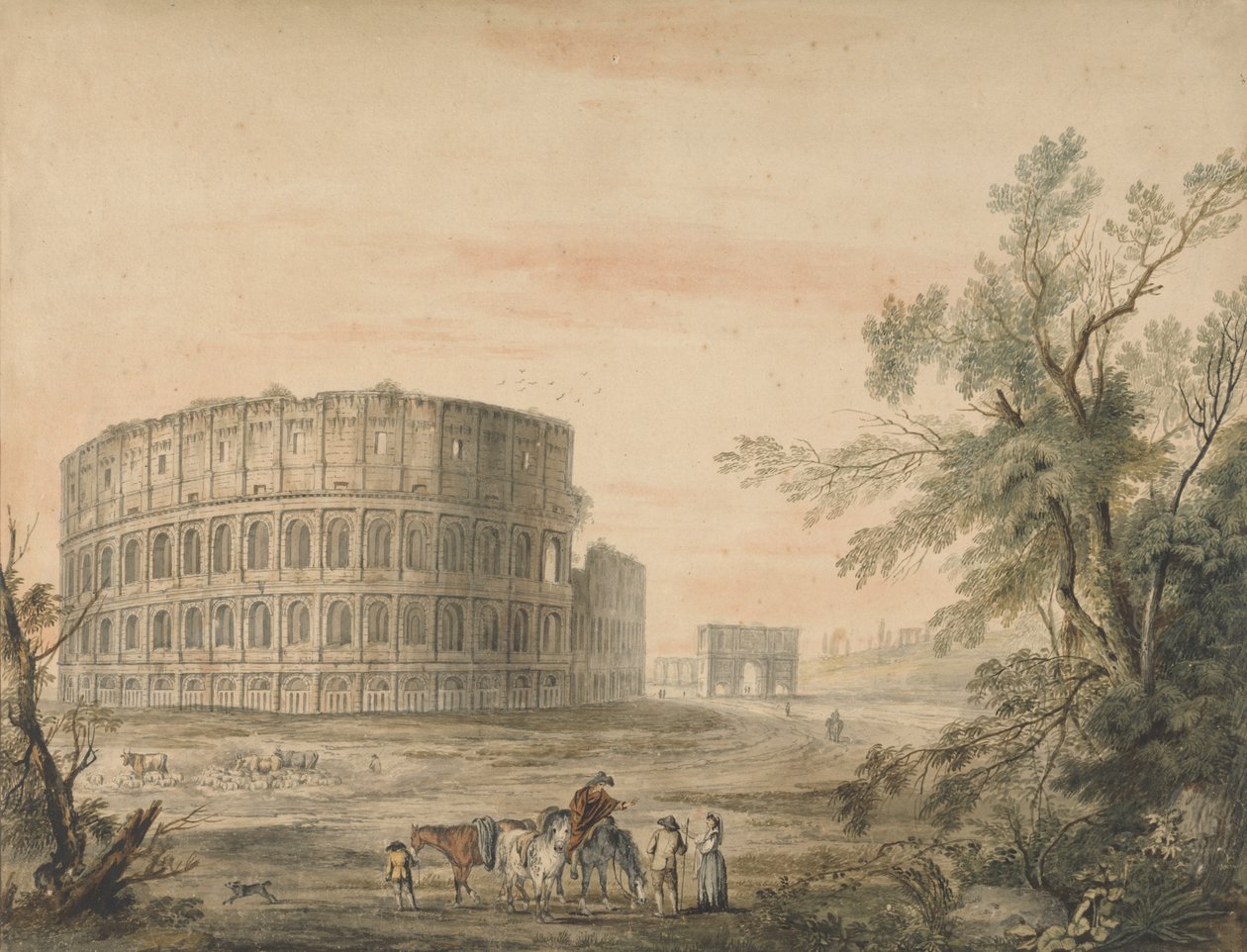 Colosseum, Rooma, kaari vasemmalla tekijältä George Robertson
