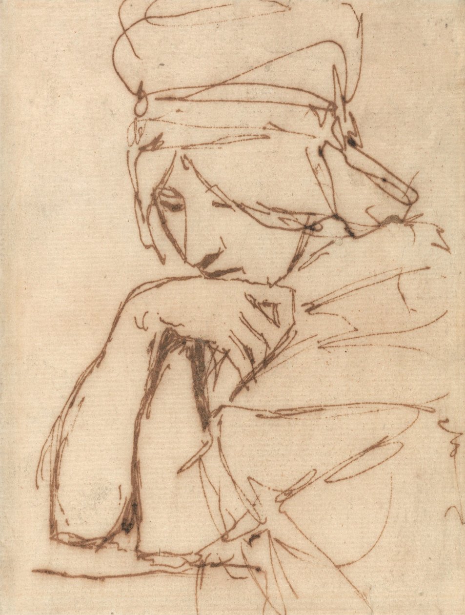 Mietiskelevä nainen tekijältä George Romney