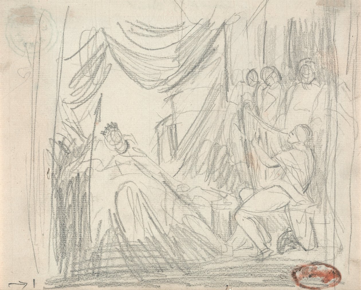 Daavid ja Saul tekijältä George Romney