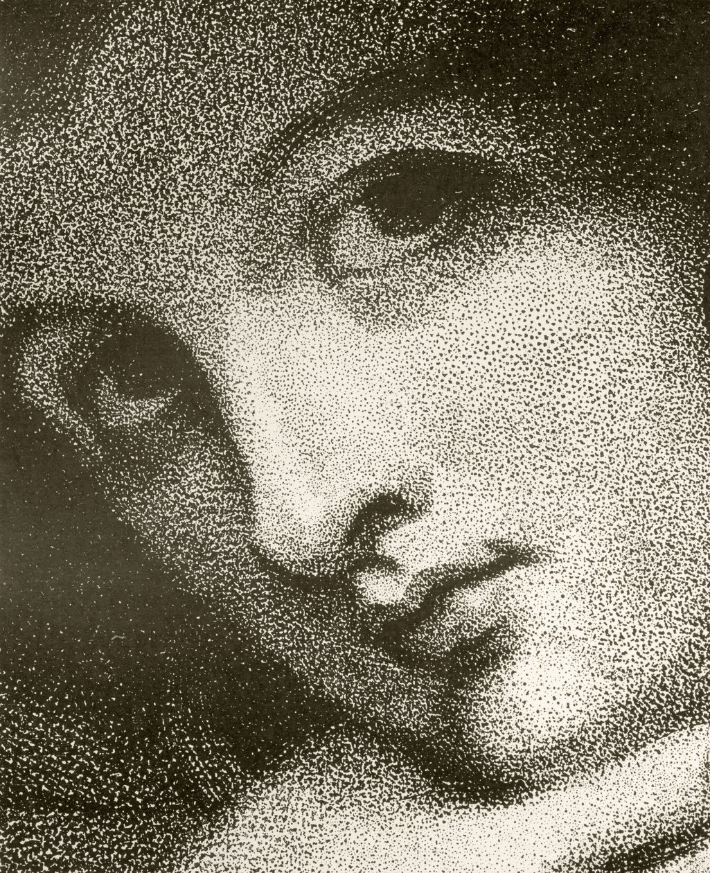 Yksityiskohta John Jonesin kaiverruksesta Emma, Lady Hamilton, Alfred Whitmanin teoksesta "The Print-Collector