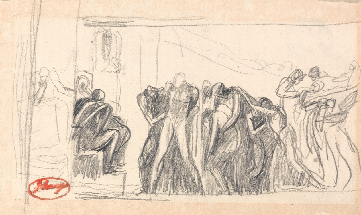 Kuvakompositio; Vanki tuomarin edessä tekijältä George Romney