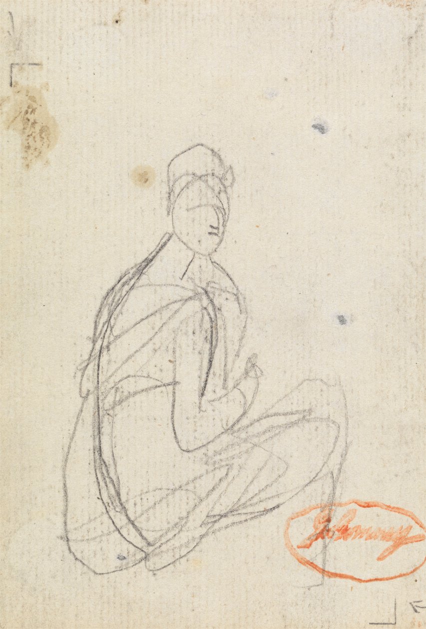 Estudo da figura de uma mulher finlandesa tekijältä George Romney