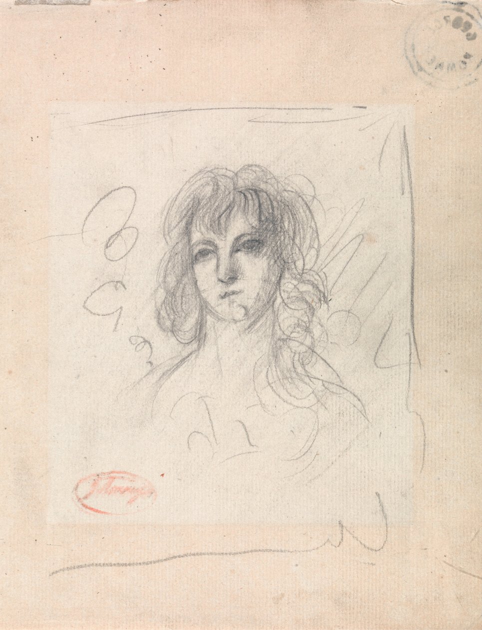 Naisen pää tekijältä George Romney