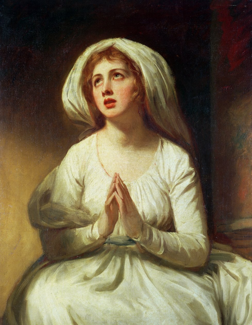 Lady Hamilton rukoilee tekijältä George Romney