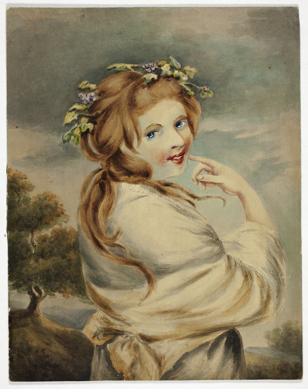 Lady Hamilton luontona tekijältä George Romney