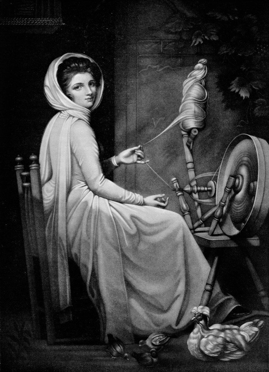 Lady Hamilton Spinstressinä, c1782, 1912 tekijältä George Romney