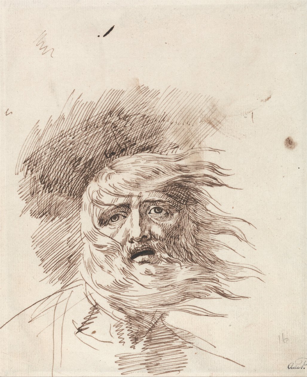 "Lear myrskyssä", Kuningas Lear, näytös III, kohtaus II. tekijältä George Romney