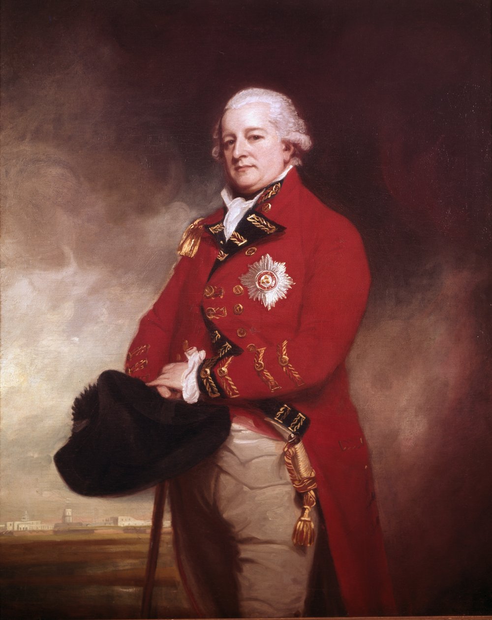 Kenraalimajuri Sir Archibald Campbell Inverneilistä ja Ross KB, kuvernööri ja komentaja, Madras, 1790 tekijältä George Romney