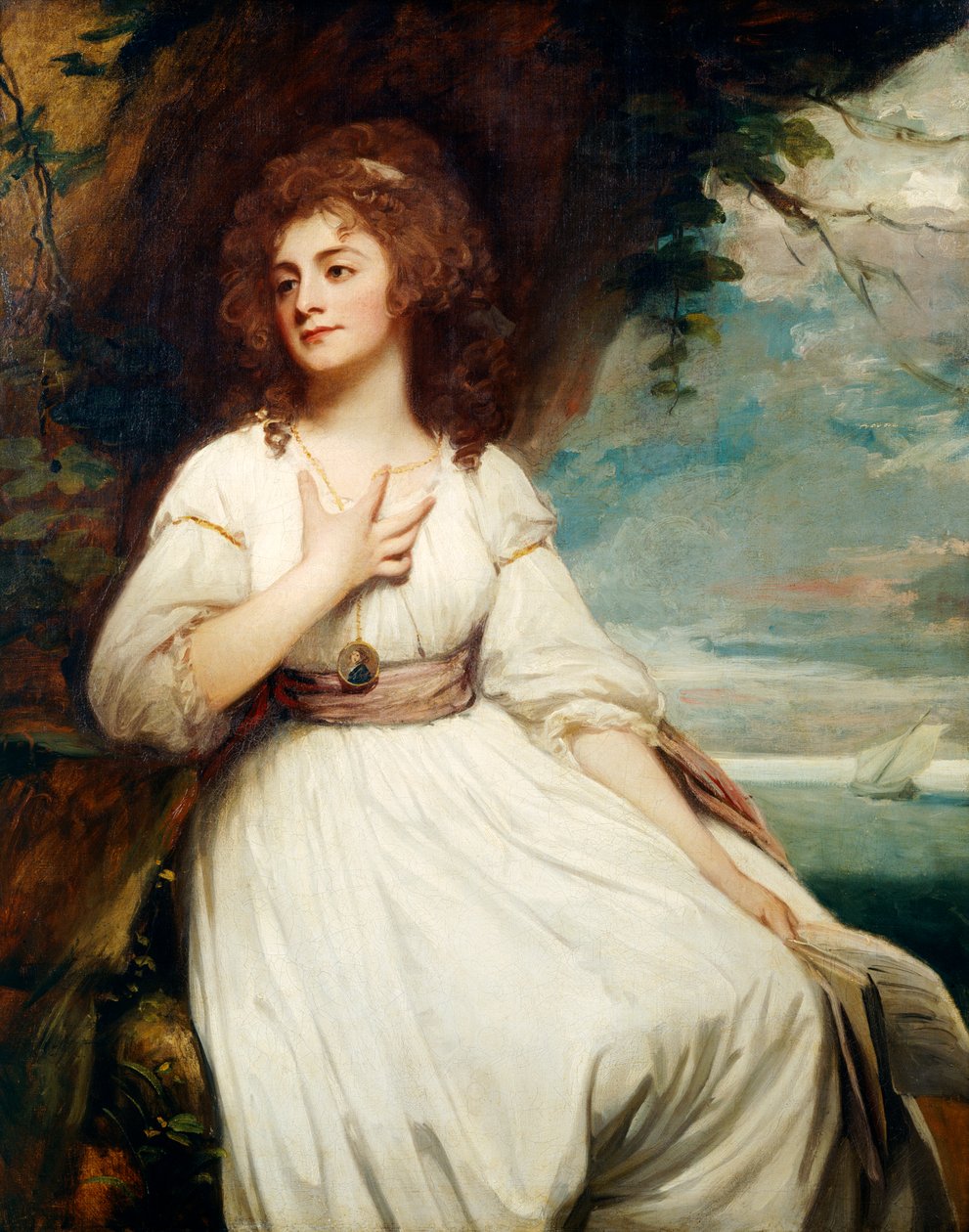 Rouva Crouch (Anna Maria Phillips) 1787 (öljy kankaalle) tekijältä George Romney
