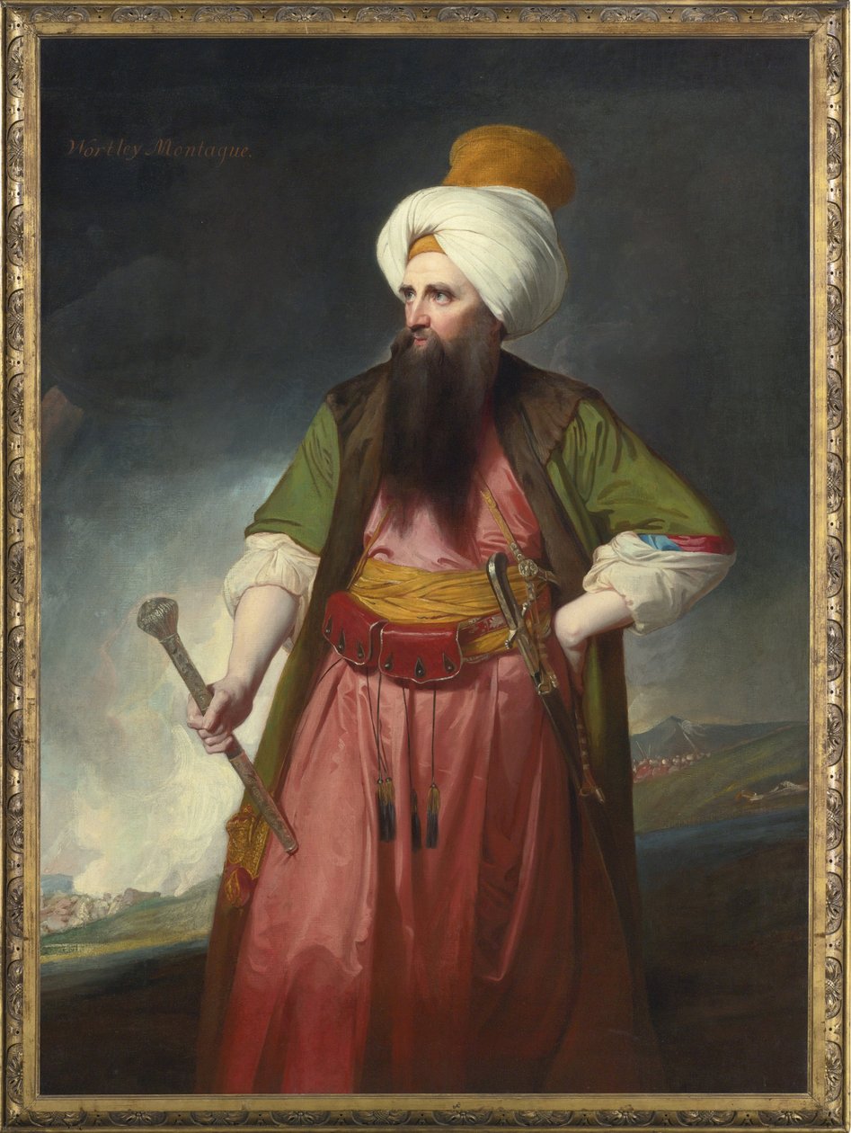 Edward Wortley Montagun (1713-1776) muotokuva - George Romneyn (1734-1802) kuva - Öljy kankaalle tekijältä George Romney
