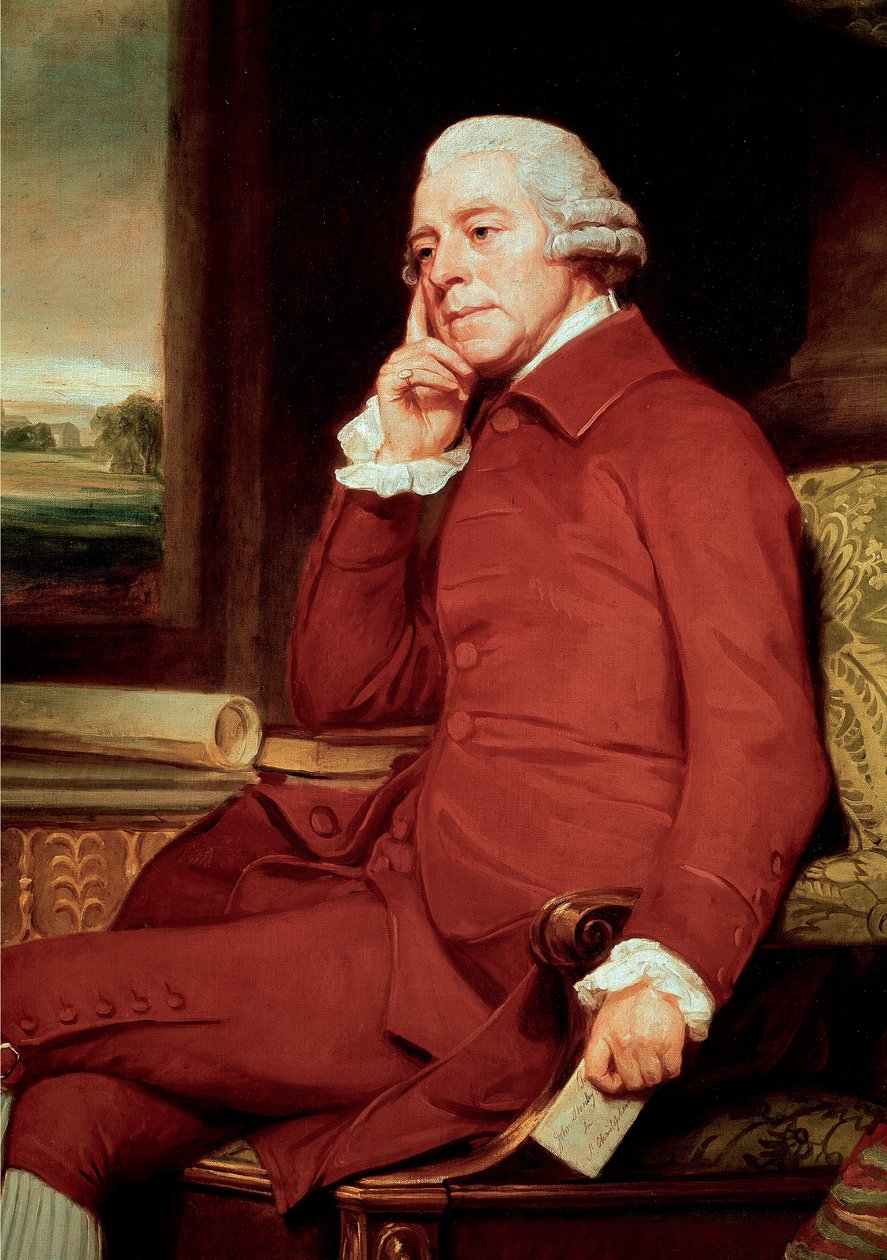 Brittiläisen säveltäjän John Stanleyn (1712-1786) muotokuva Detail. George Romneyn (1734-1802) maalaus Lontoon kansallisesta muotokuvagalleriasta tekijältä George Romney