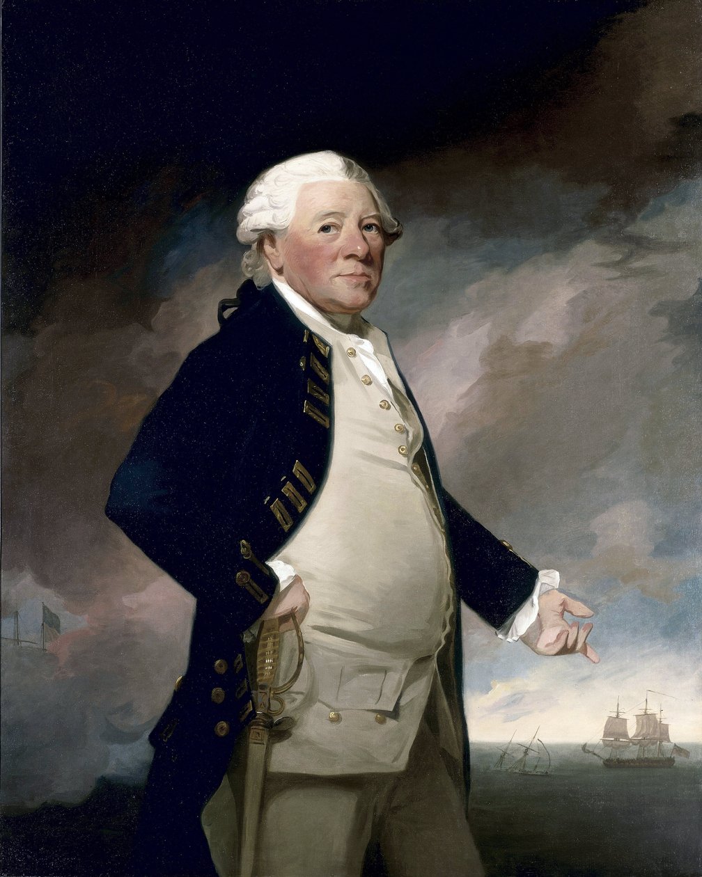 Vara-amiraali Sir Hyde Parkerin muotokuva tekijältä George Romney