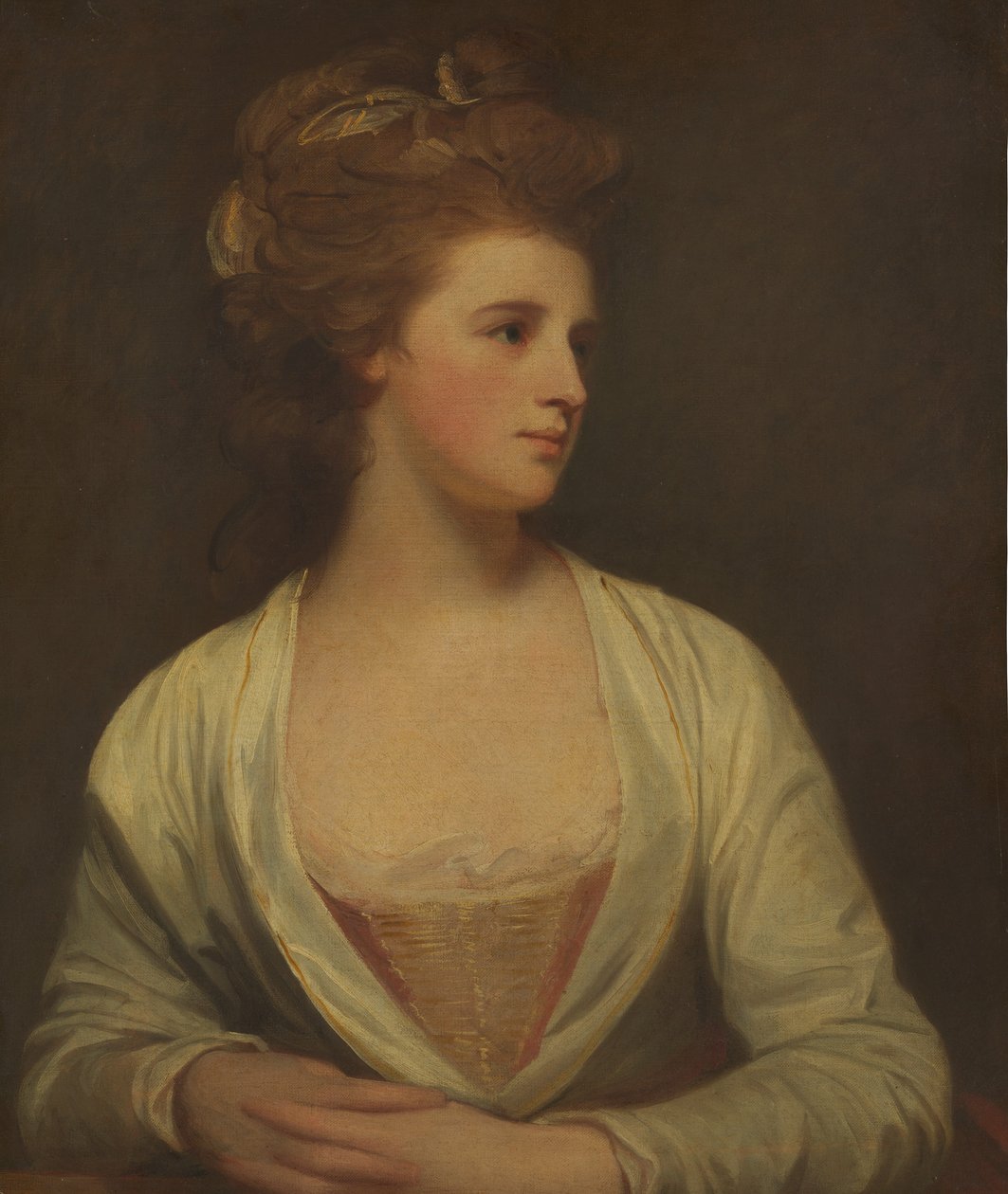 Naisen muotokuva, sanotaan olevan Emily Bertie Pott kuoli 1782, 1781. tekijältä George Romney