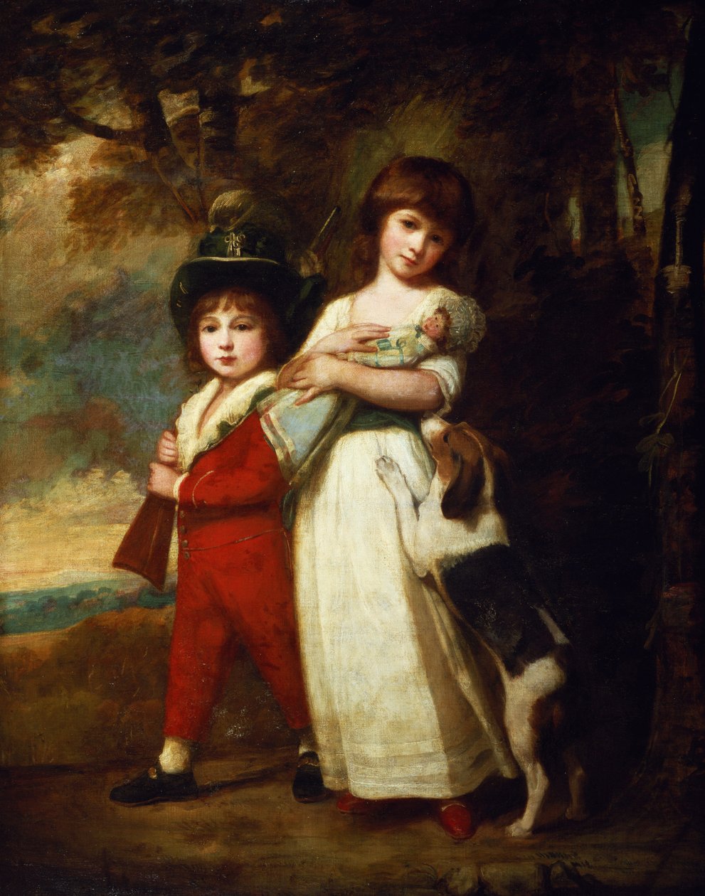 Vernonin lasten muotokuva tekijältä George Romney