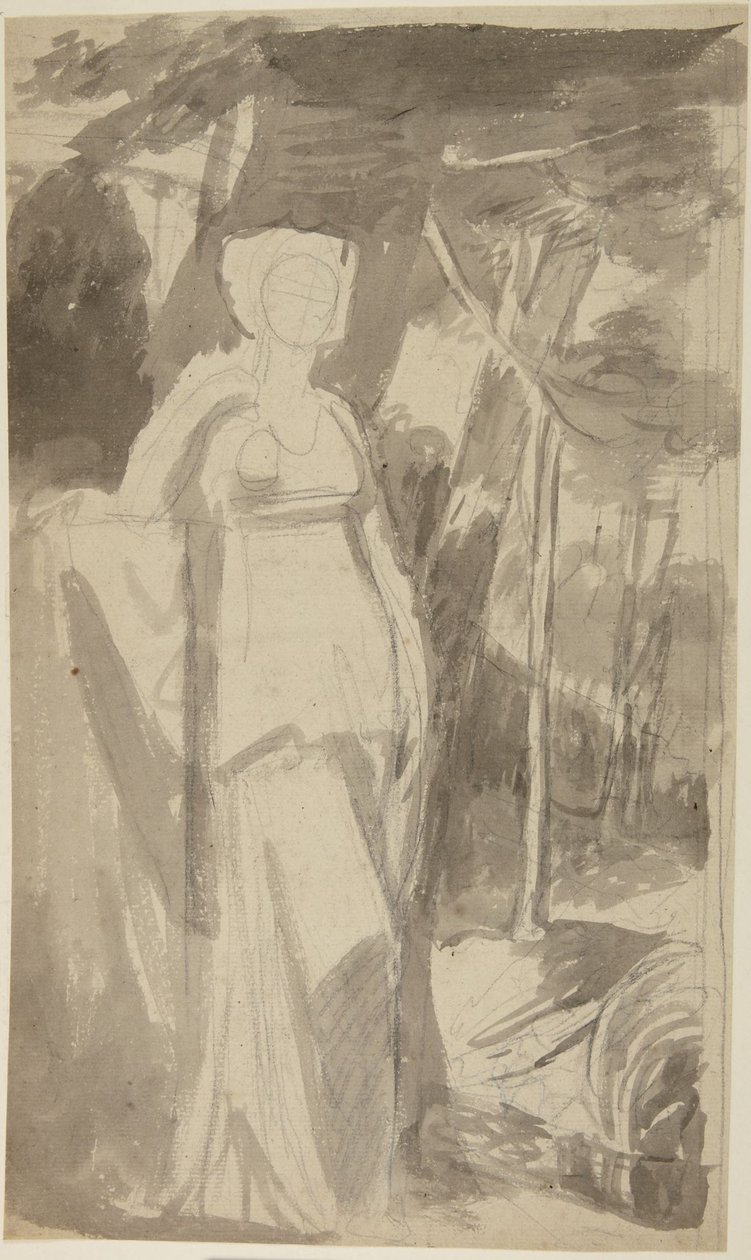 Neiti Francis Woodleyn muotokuvaluonnos tekijältä George Romney