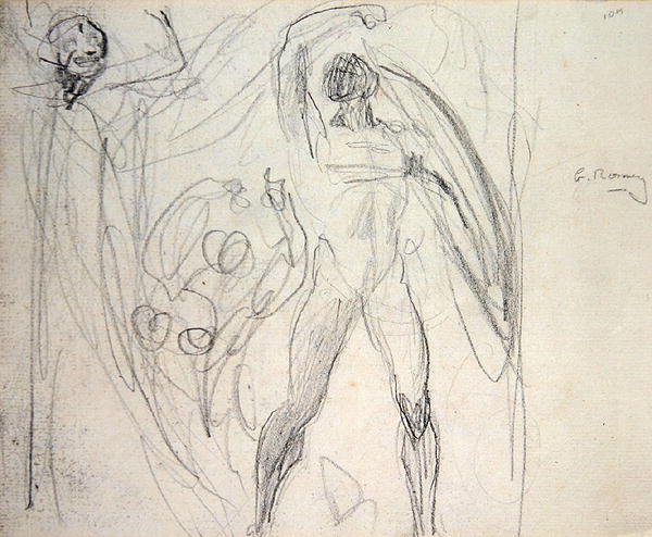 Saatana, synti ja kuolema (kynä paperille) tekijältä George Romney