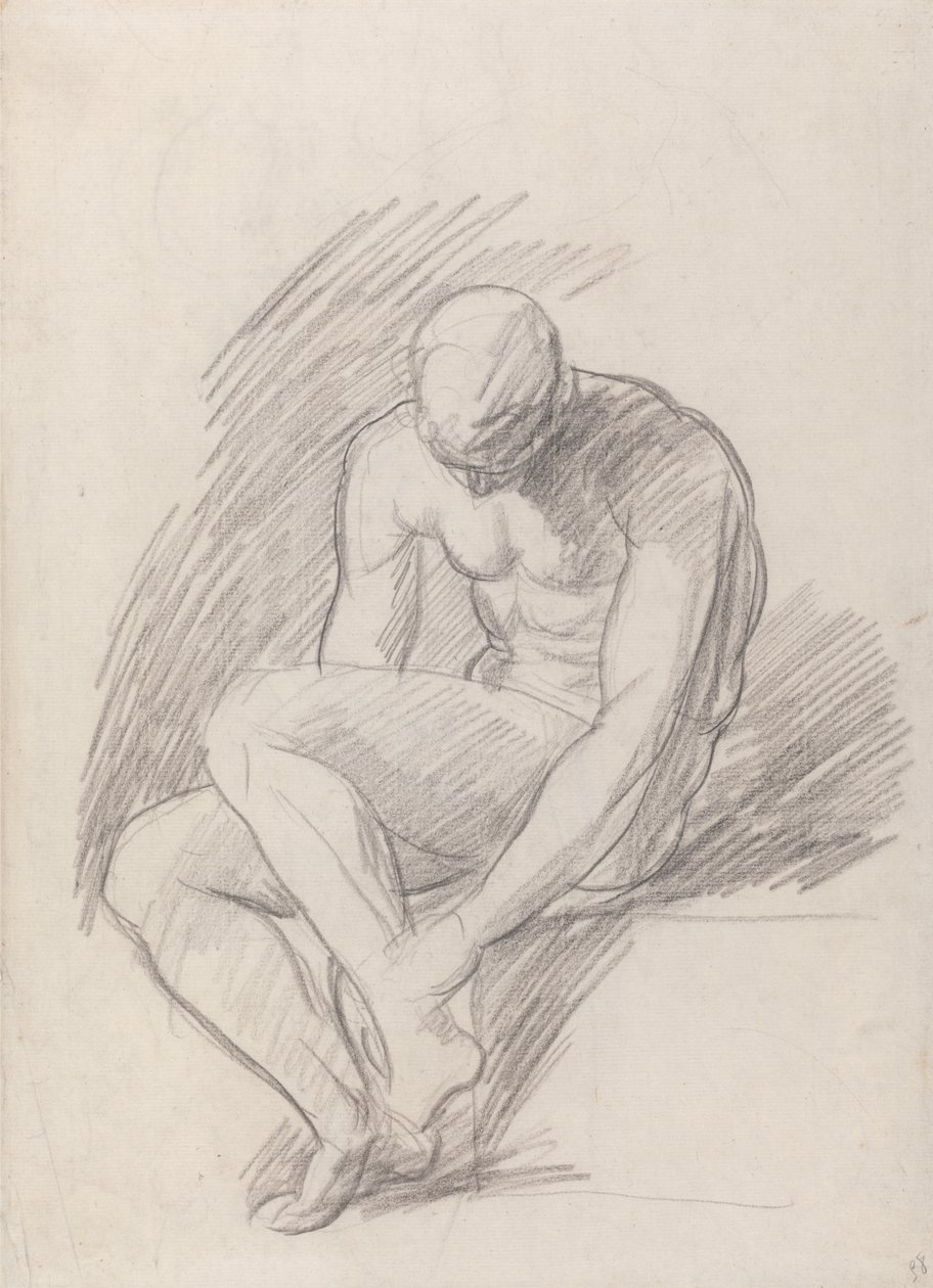 Istuva mies tekijältä George Romney