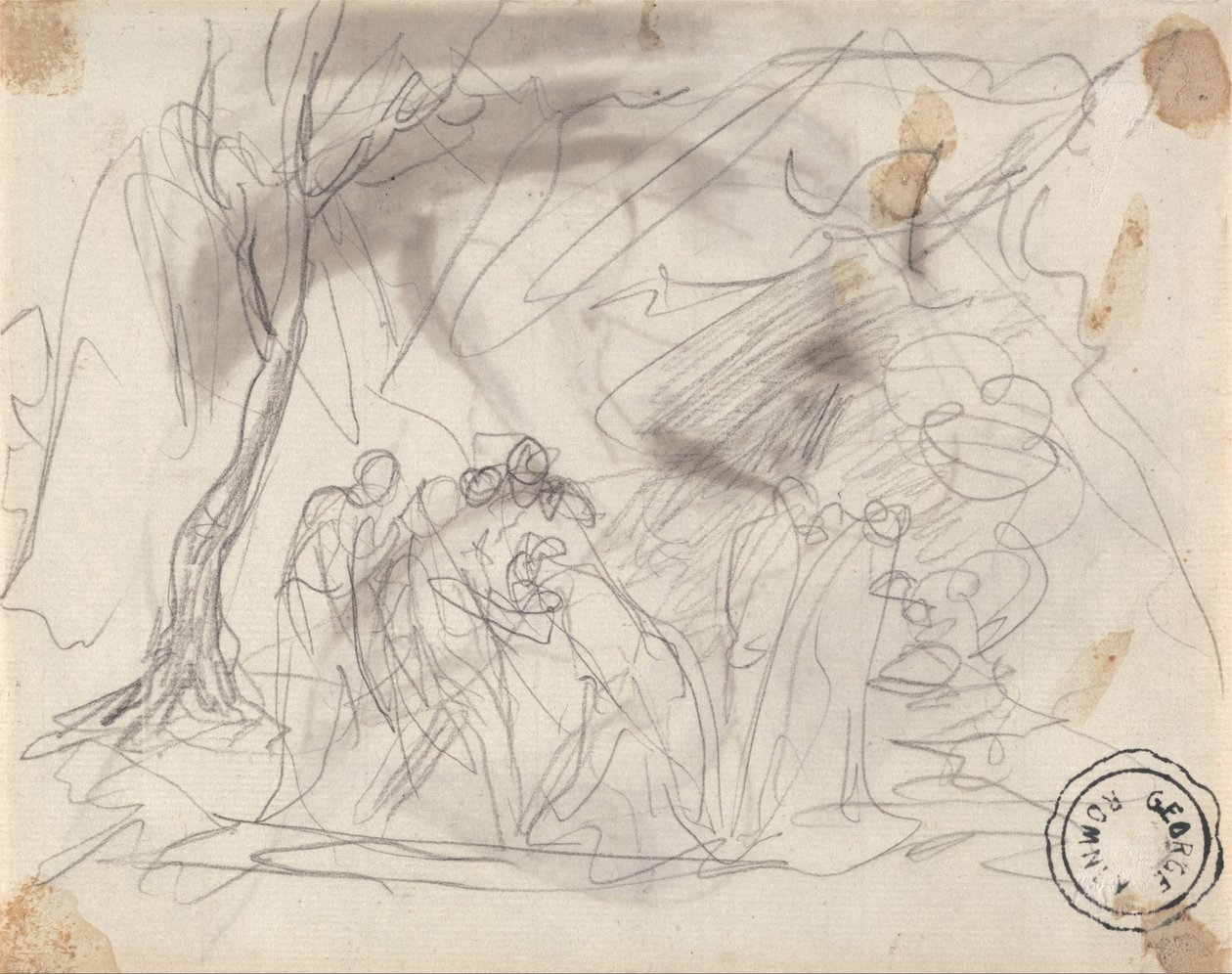 Canidian ja nuorten luonnos tekijältä George Romney